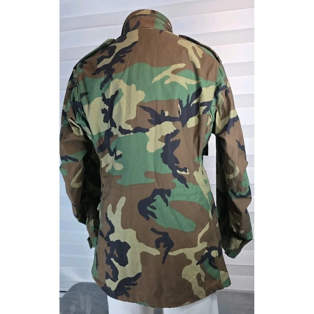 Us Army Coat Cold Weather Size M Long Woodland‎ Camo 99 Date Y2K 90's VTG